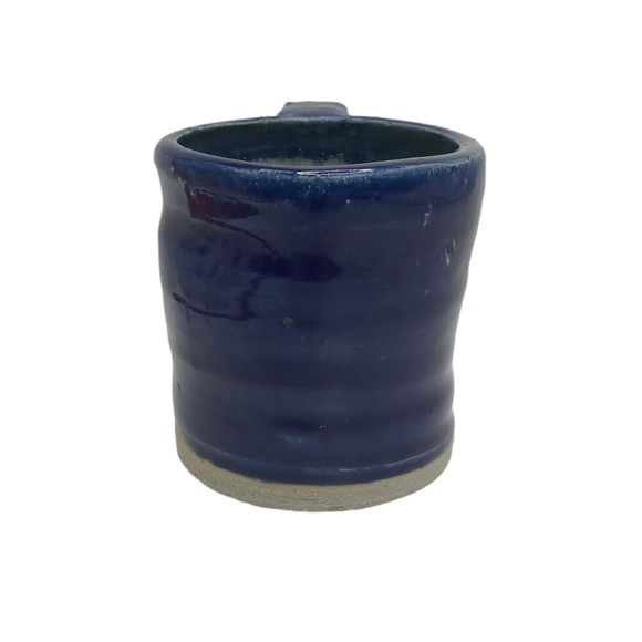 Vintage Mexican Pottery Mug Signed Sasha Blue Mission Style Handcrafted Cup VTG - Picture 3 of 12